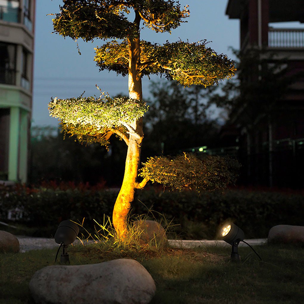 Aluminum Outdoor LED Landscape Spotlight IP65 Waterproof Ground Garden Lawn Light for Courtyards