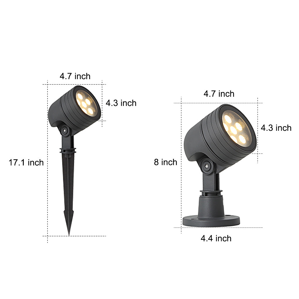 Aluminum Outdoor LED Landscape Spotlight IP65 Waterproof Ground Garden Lawn Light for Courtyards