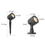Aluminum Outdoor LED Landscape Spotlight IP65 Waterproof Ground Garden Lawn Light for Courtyards