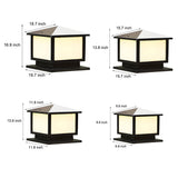Aluminum Outdoor Square Solar Post Lights with Three Step Dimming for Fence and Deck