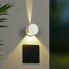 Aluminum Round LED Outdoor Wall Light Waterproof Up and Down Exterior Sconce 10W