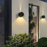 Aluminum Round LED Outdoor Wall Light Waterproof Up and Down Exterior Sconce 10W