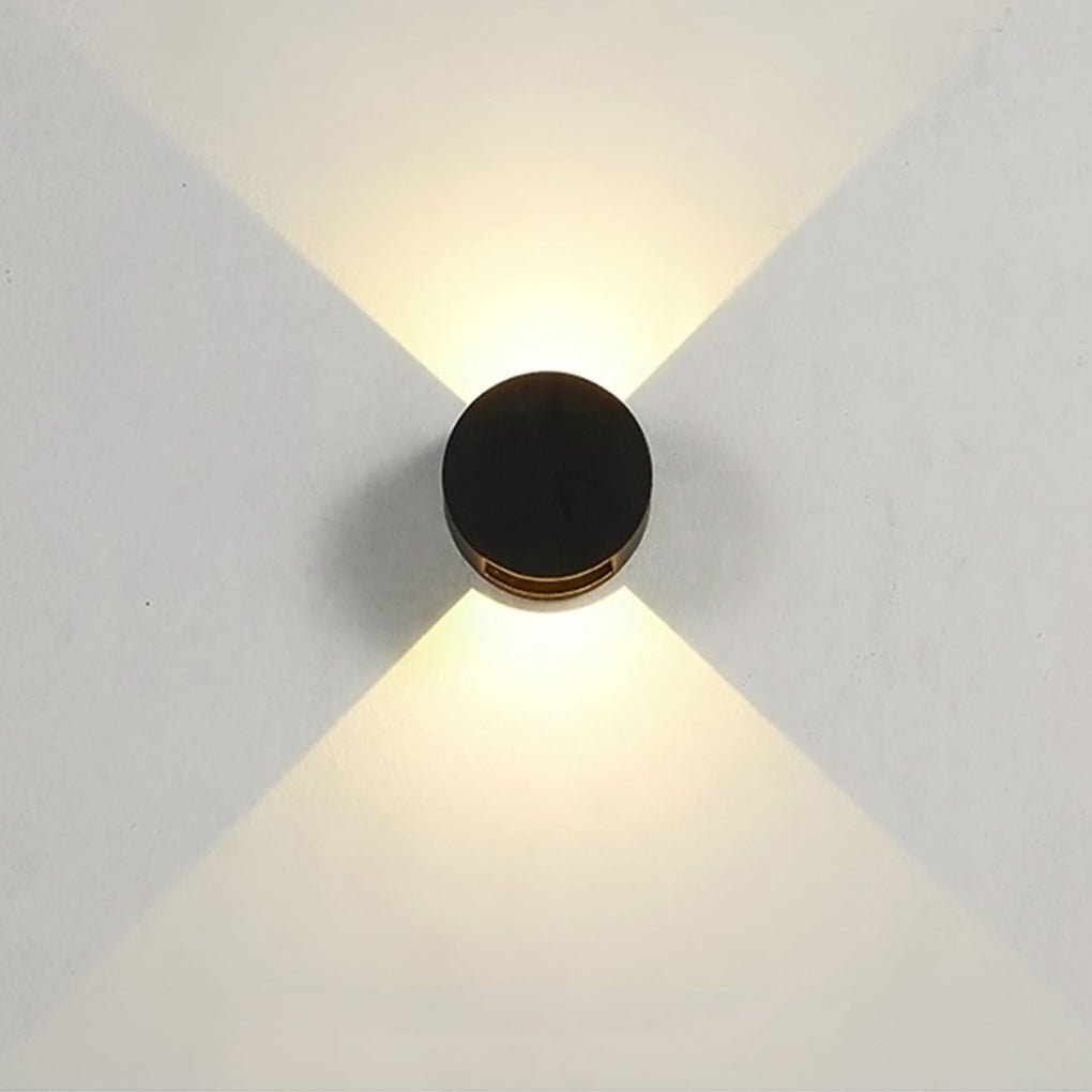 Aluminum Round LED Outdoor Wall Light Waterproof Up and Down Exterior Sconce 10W