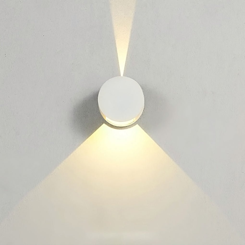 Aluminum Round LED Outdoor Wall Light Waterproof Up and Down Exterior Sconce 10W