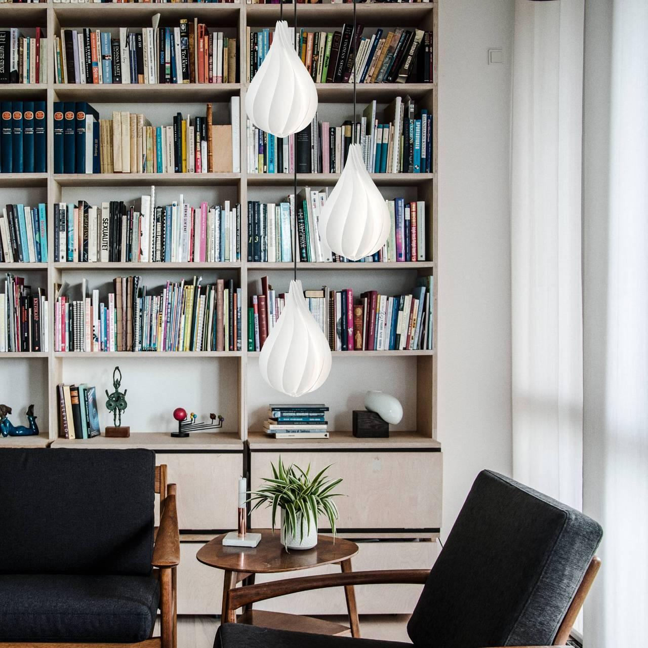 Alva Modern Spiraling Tear Drop LED Pendant Light with Gradient Glow