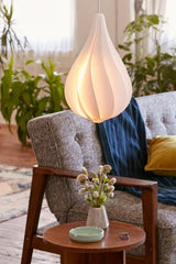 Alva Modern Spiraling Tear Drop LED Pendant Light with Gradient Glow