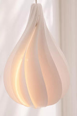 Alva Modern Spiraling Tear Drop LED Pendant Light with Gradient Glow