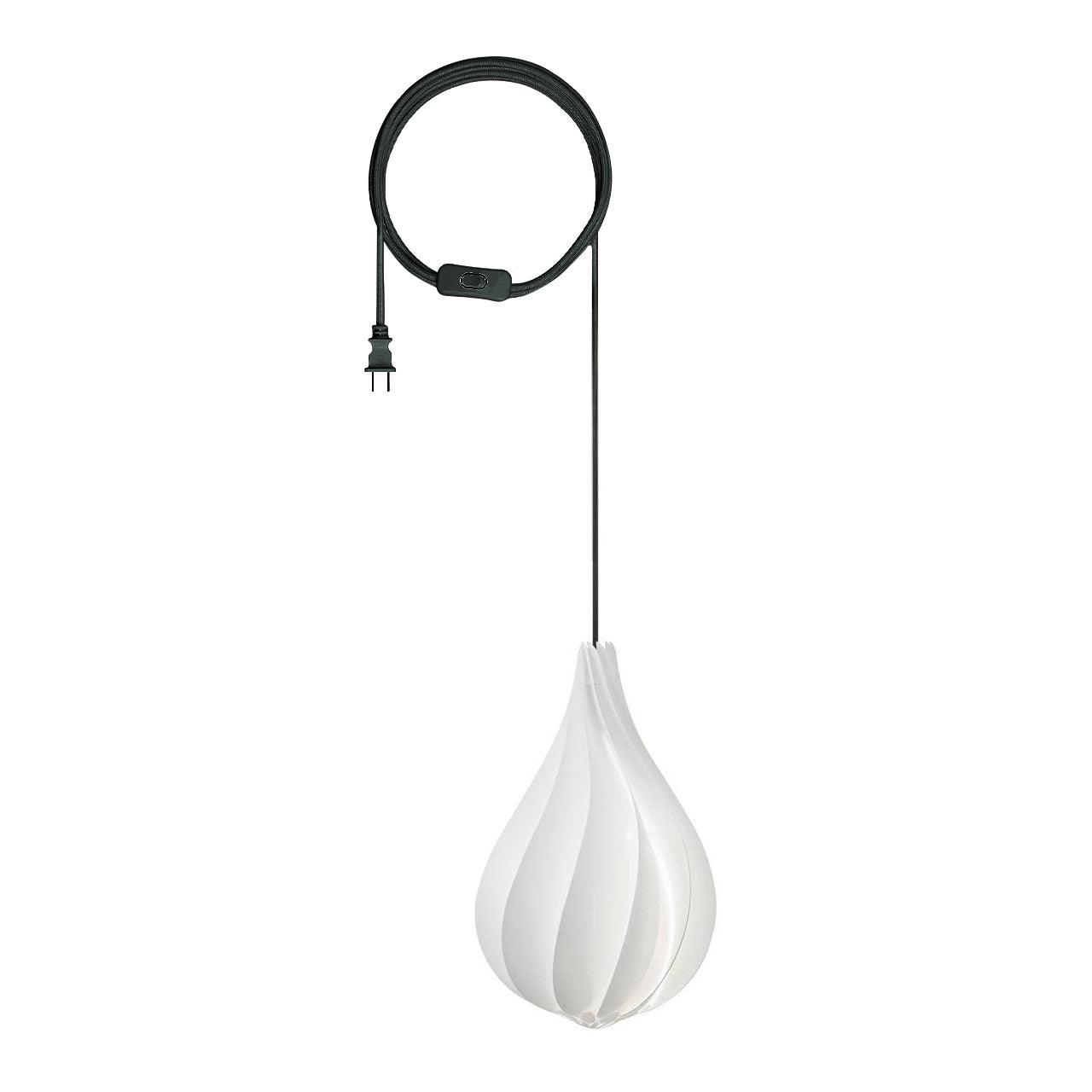 Alva Modern Spiraling Tear Drop LED Pendant Light with Gradient Glow