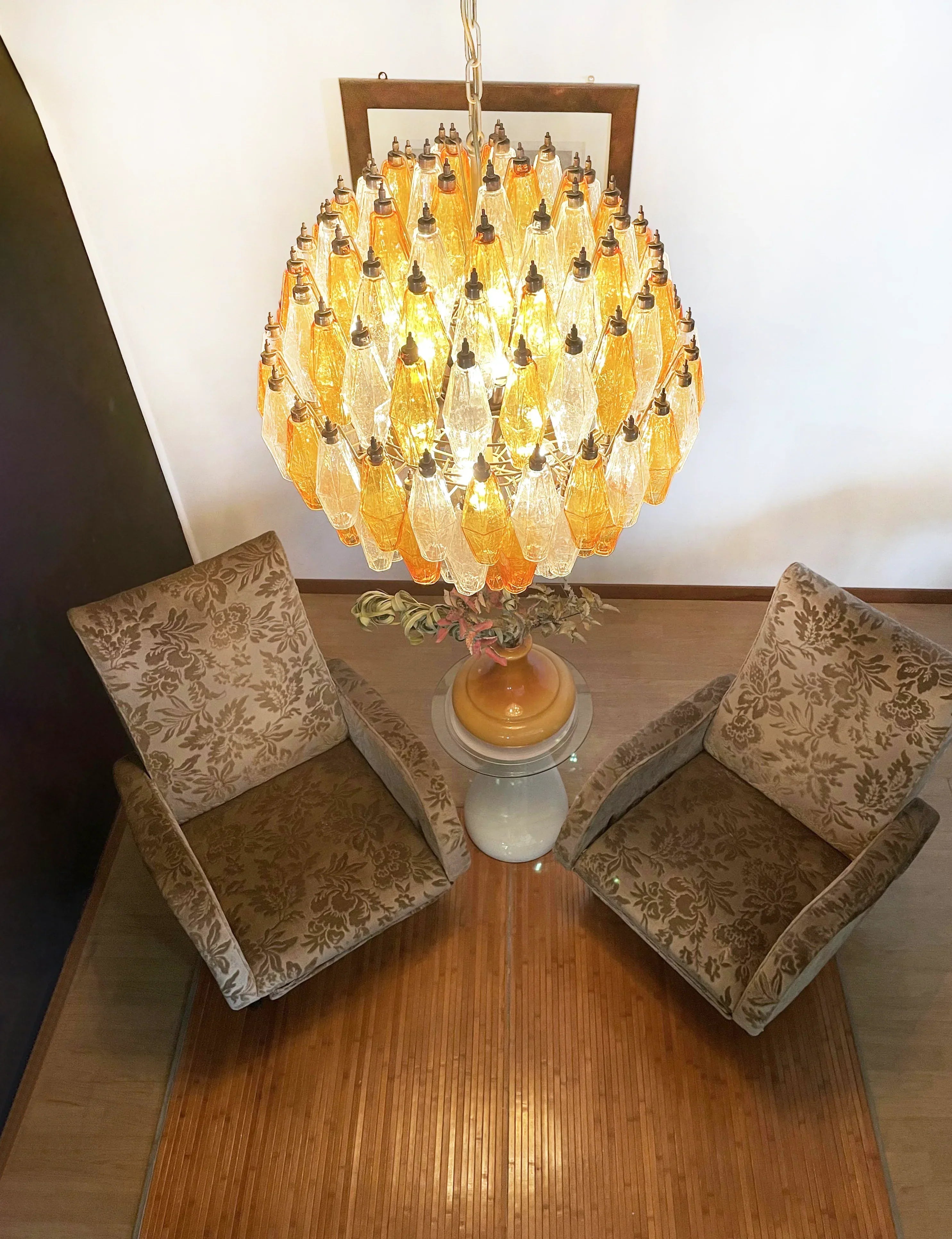 amber-poliedri-murano-glass-sphere-chandelier-with-gold-or-chrome-finish