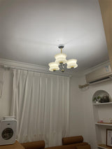 Anath Modern Schoolhouse Multi Head Pendant Light Glass Globe Chandelier for Foyer