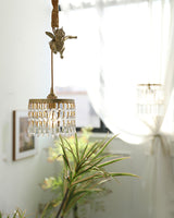 Antique Baroque Angel Crystal Pendant Light Brass Chandelier for Bedroom and Living Room