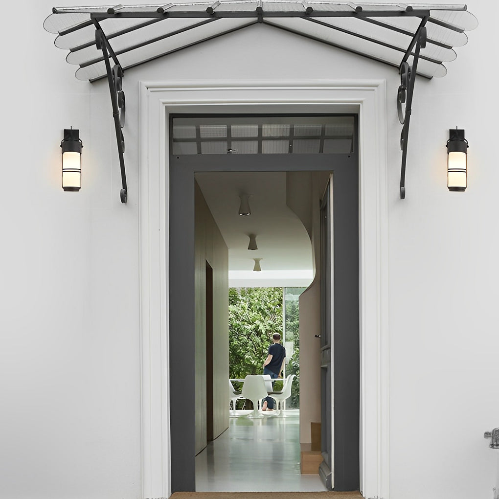Antique Black Exterior Wall Lantern Waterproof Retro Garden Sconce Lighting