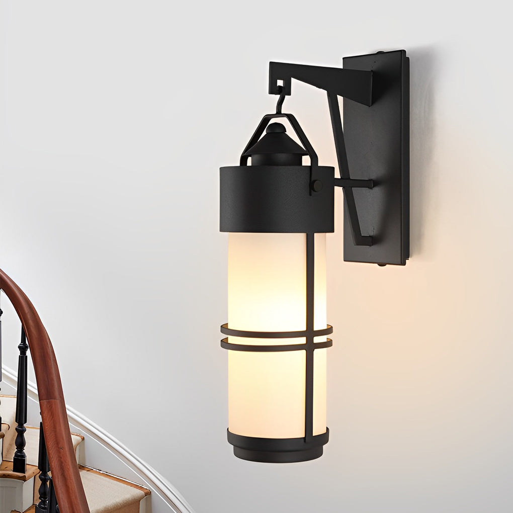 Antique Black Exterior Wall Lantern Waterproof Retro Garden Sconce Lighting