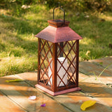 Antique Bronze Waterproof Solar Lantern LED Outdoor Garden Hanging Light for Yard and Landscape
