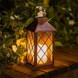 Antique Bronze Waterproof Solar Lantern LED Outdoor Garden Hanging Light for Yard and Landscape