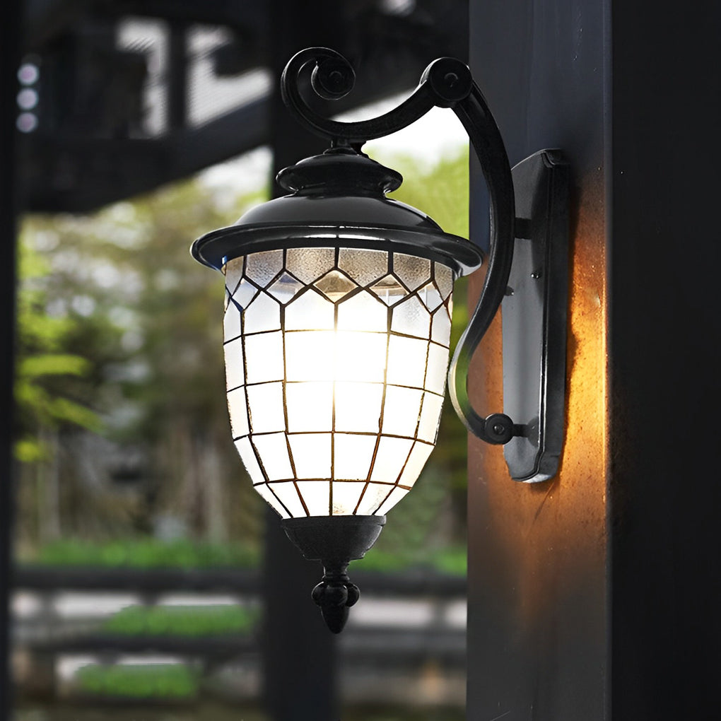 Antique European Style Outdoor Wall Lantern IP65 Waterproof Exterior Sconce for Porch and Garden