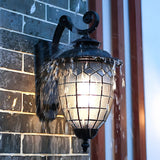 Antique European Style Outdoor Wall Lantern IP65 Waterproof Exterior Sconce for Porch and Garden