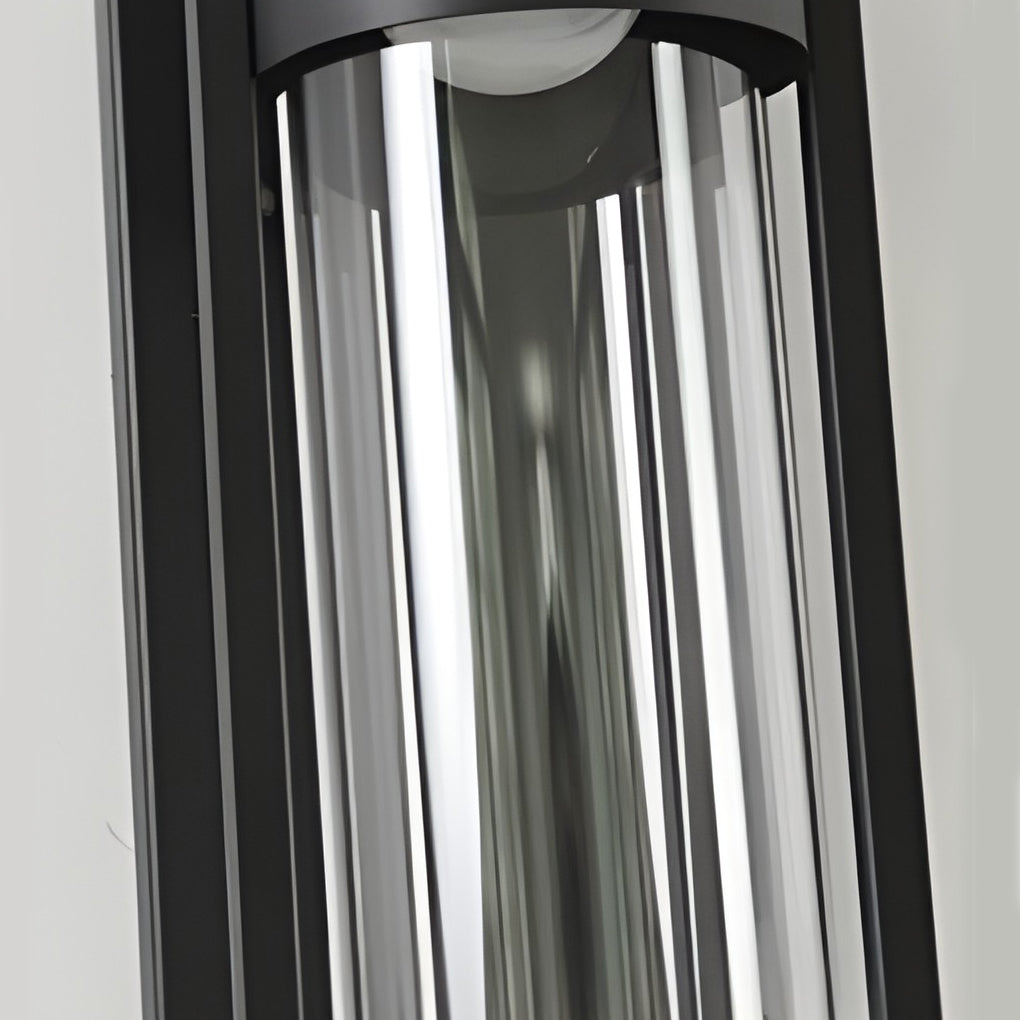 Antique Finish Waterproof Glass Outdoor Wall Sconce Lamp for Patio Courtyard and Exterior Lighting