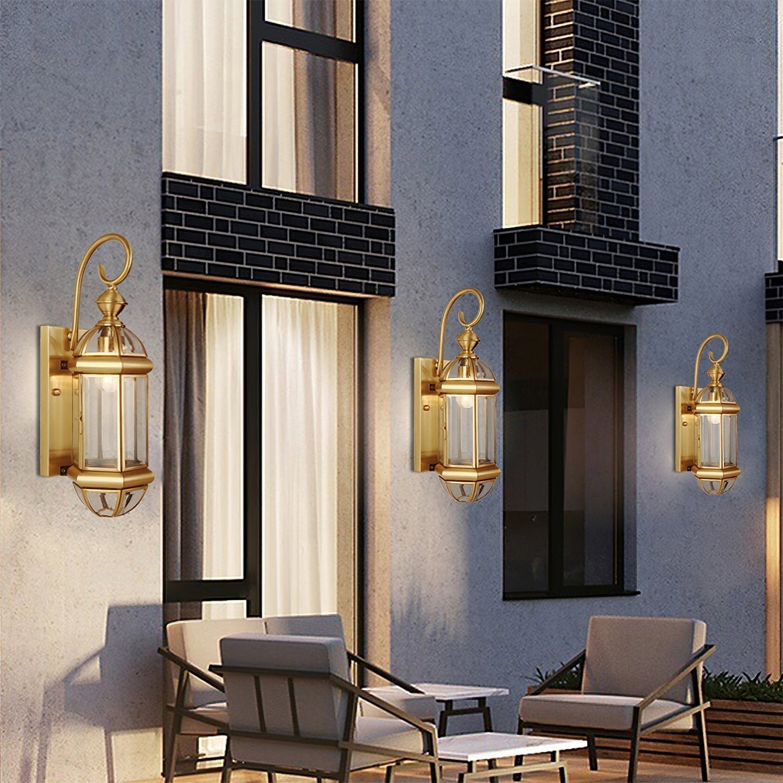 antique-style-brass-outdoor-wall-light-waterproof-exterior-sconce-with-clear-glass
