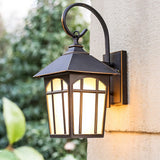 Antique Style Iron Glass Outdoor Wall Sconce Waterproof Exterior Lighting for Porch