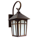 Antique Style Iron Glass Outdoor Wall Sconce Waterproof Exterior Lighting for Porch