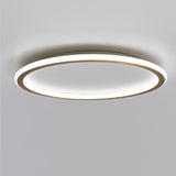 Modern Round LED Ceiling Light Ultra Thin Black Flush Mount Fixture for Bedrooms