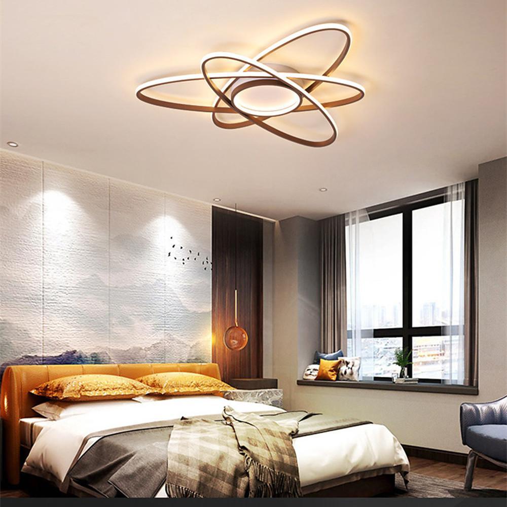 Artistic Geometric Oval Dimmable LED Flush Mount Ceiling Lamp for Modern Living Spaces
