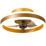 Modern 16 Inch Flush Mount Ceiling Fan with Dimmable LED Lighting