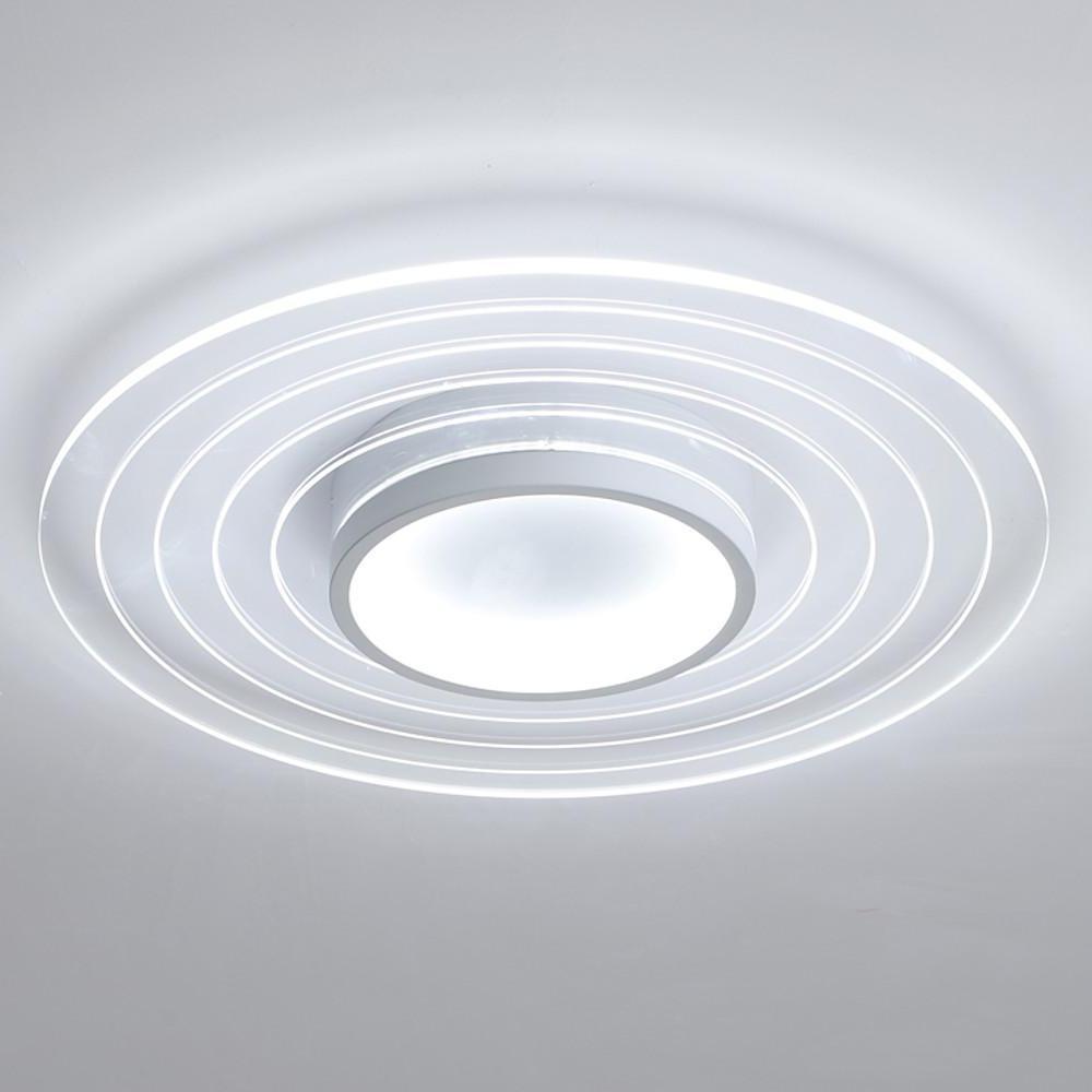 Modern Geometric Multiple Circles Dimmable LED Flush Mount Ceiling Light Fixture for Living Room