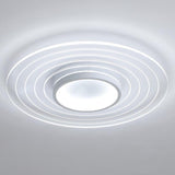 Modern Geometric Multiple Circles Dimmable LED Flush Mount Ceiling Light Fixture for Living Room