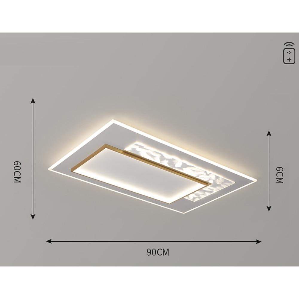 Modern Geometric Square Pattern Metal LED Flush Mount Ceiling Light Fixture