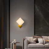 Art Deco Alabaster and Brass Wall Sconce Set of 2 Luxury Gatsby Style Indoor Lighting
