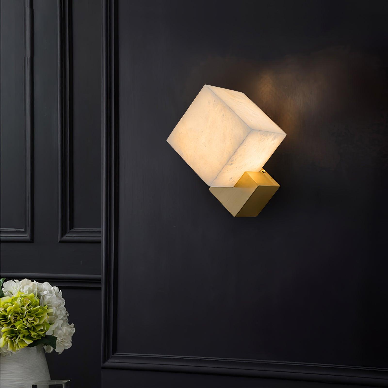 Art Deco Alabaster and Brass Wall Sconce Set of 2 Luxury Gatsby Style Indoor Lighting