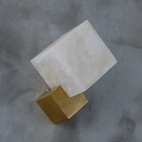 Art Deco Alabaster and Brass Wall Sconce Set of 2 Luxury Gatsby Style Indoor Lighting