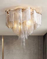 art-deco-aluminum-chain-tassel-semi-flush-mount-ceiling-chandelier-in-gold-and-silver