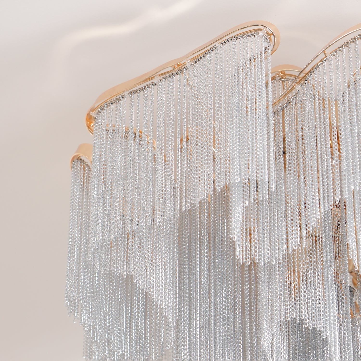 art-deco-aluminum-chain-tassel-semi-flush-mount-ceiling-chandelier-in-gold-and-silver