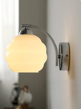 Art Deco Vintage Glass Globe Wall Sconce Lighting for Bedroom and Hallway