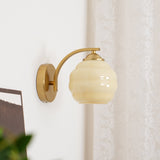 Art Deco Vintage Glass Globe Wall Sconce Lighting for Bedroom and Hallway