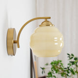 Art Deco Vintage Glass Globe Wall Sconce Lighting for Bedroom and Hallway