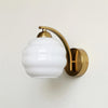 Art Deco Vintage Glass Globe Wall Sconce Lighting for Bedroom and Hallway