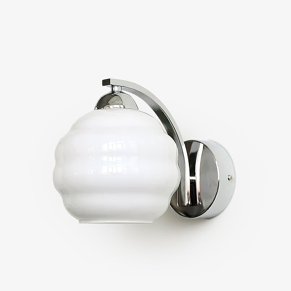 Art Deco Vintage Glass Globe Wall Sconce Lighting for Bedroom and Hallway
