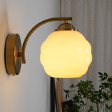Art Deco Vintage Glass Globe Wall Sconce Lighting for Bedroom and Hallway