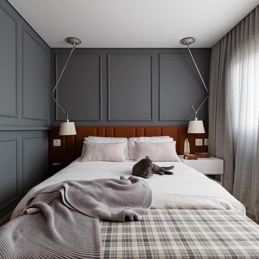 Articulated Arm Pendant Lighting Modern Rotatable Ceiling Drop Light with White Fabric Shade