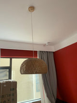 Artisan Hand Woven Bamboo Pendant Light Natural Sustainable Rattan Style Ceiling Fixture