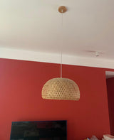 Artisan Hand Woven Bamboo Pendant Light Natural Sustainable Rattan Style Ceiling Fixture