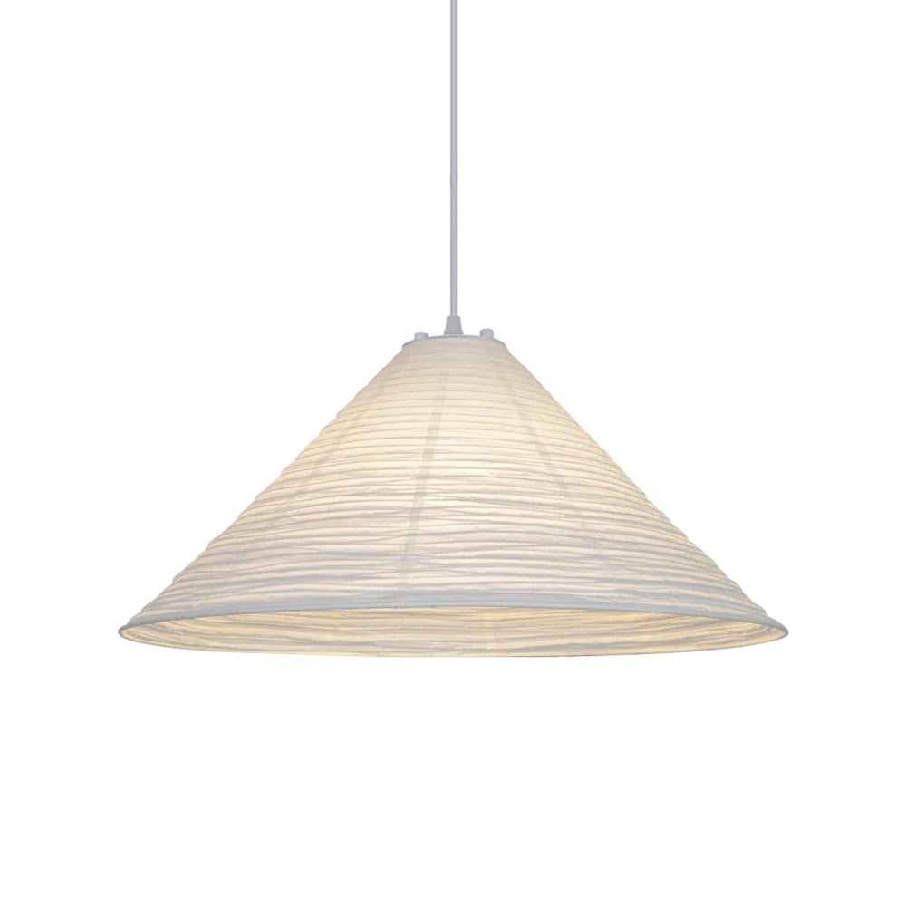 Artisanal Pyramid Washi Paper Pendant Lamp Geometric Japanese Style Hanging Light for Dining Room and Bedroom