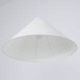 Artisanal Pyramid Washi Paper Pendant Lamp Geometric Japanese Style Hanging Light for Dining Room and Bedroom