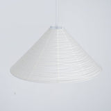 Artisanal Pyramid Washi Paper Pendant Lamp Geometric Japanese Style Hanging Light for Dining Room and Bedroom