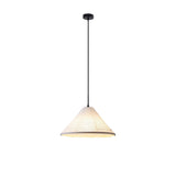 Artisanal Pyramid Washi Paper Pendant Lamp Geometric Japanese Style Hanging Light for Dining Room and Bedroom