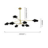 Artistic 8 Light Industrial Sputnik Chandelier for Dining Room Modern LED Metal Ceiling Lamp